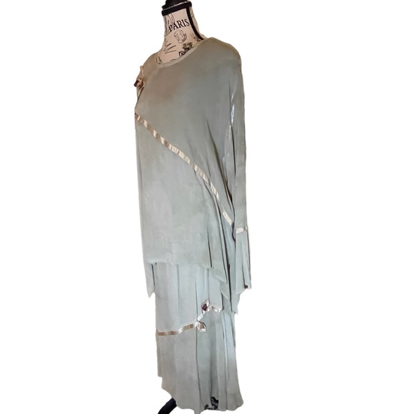 Rare Find❣️ SA2 Vintage 3pc Dress/Slip with Skirt & Top Plus Size 2X Sage Green - Picture 4 of 16